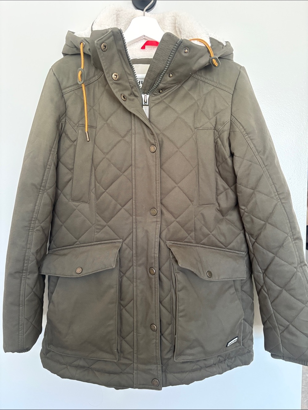 HUNTER Quilted Hooded Parka Jacket - Olive